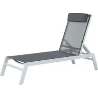 Beliani CATANIA II Aluminium-Liegesessel schwarz