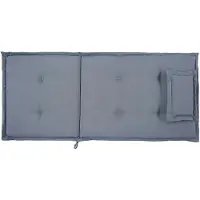 Beliani Auflage für Gartenstuhl Blau Polsterbezug 2er Set Gartenmöbel
