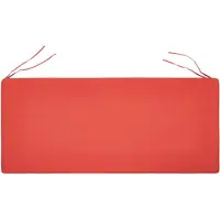 Beliani Auflage für Gartenbank 160 cm Rot Polyester mit Befestigungsbändern und Reißverschluss Gartenausstattung Sitzkissen