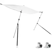 vidaXL T-Top-Beschattungsverlängerung Weiß 170x170x(113-182,5) cm