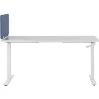 Beliani Schreibtischtrennwand blau 72 x 40 cm WALLY