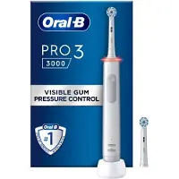 Oral-B | Elektrische Zahnbürste Pro 3 3000 - Weiß - Sensitiv - 3 Reinigungsmodi - Professionelle Pflege