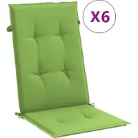 vidaXL Hochlehner-Auflagen 6 Stk. Stoff