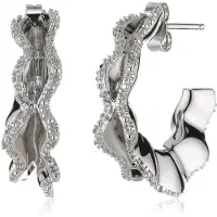 Orphelia Creolen für Damen, 925 Sterlingsilber, Silber ZO-5792
