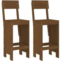 vidaXL Barhocker 2 Stk. Honigbraun 40x48,5x115,5 cm Massivholz Kiefer