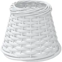 vidaXL Lampenschirm Weiß Ø15x12 cm Korbweide