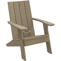 vidaXL Adirondack-Gartenstuhl Hellbraun 75x88,5x89,5 cm Polypropylen