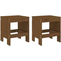 vidaXL Gartenhocker 2 Stk. Honigbraun 40x36x45 cm Massivholz Kiefer