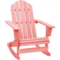 vidaXL Adirondack-Schaukelstuhl Massivholz Tanne Rosa