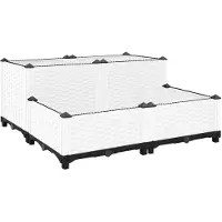vidaXL Hochbeet 80x80x38 cm Polypropylen