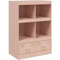 vidaXL Highboard Rosa 67x39x95 cm Stahl
