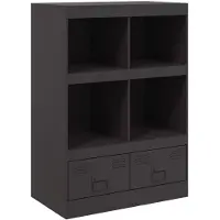 vidaXL Highboard Schwarz 67x39x95 cm Stahl