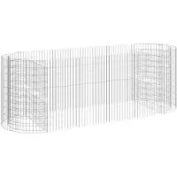 vidaXL Gabionen-Hochbeet Verzinktes Eisen 300x100x100 cm