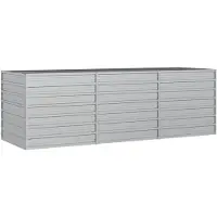 vidaXL Garten-Hochbeet 240x80x77 cm Verzinkter Stahl Silbern