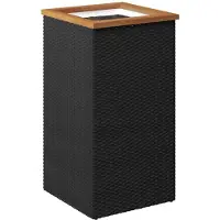 vidaXL Pflanzkübel Schwarz 40x40x80 cm Poly Rattan
