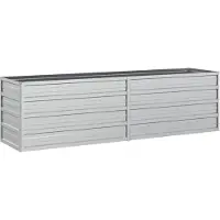 vidaXL Garten-Hochbeet 160x40x45 cm Verzinkter Stahl Silber