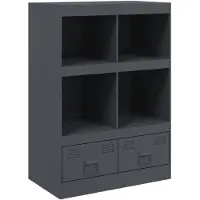 vidaXL Highboard Anthrazit 67x39x95 cm Stahl