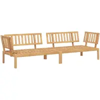 vidaXL Garten-Ecksofas aus Paletten 2 Stk. Massivholz Akazie