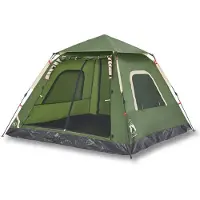 vidaXL Kuppel-Campingzelt 5 Personen Grün Quick Release