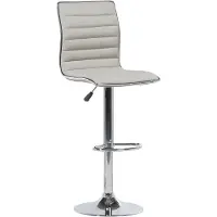 Beliani Trendy Barstuhl 2er Set Beige Stoff höhenverstellbar Rückenlehne Minimalistisch