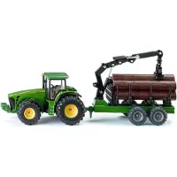 Siku Traktor Mit Forstanhänger John Deere 1:50