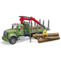 BRUDER MACK Holztransport LKW mit Ladekran, 1Stück