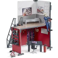 BRUDER Spielset - bworld - Feuerwache m. Feuerwehrmann - 62702 - - One Size - Spielzeug