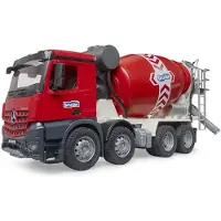 BRUDER MB Arocs Betonmisch LKW, Betonmischer-LKW, 4 Jahr(e), Acrylnitril-Butadien-Styrol (ABS), Kunststoff, Rot, Weiß