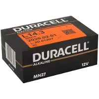 Duracell MN27, Einwegbatterie, Alkali, 12 V, 1 Stück(e), Schwarz, Orange, 9 g