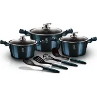 Berlinger Haus 10-DAY POT SET. METALLIC LINE AQUAMARINE BH-6152