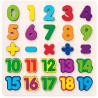 Woody Puzzle - Zahlen auf einem Brett