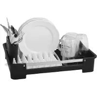 Vialli Design Abtropfgestell in Schwarz - (L)46 x (H)8,5 x (T)34,5 cm - onesize