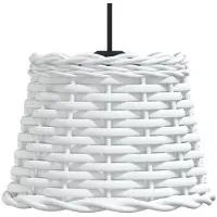 vidaXL Lampenschirm Weiß Ø20x15 cm Korbweide