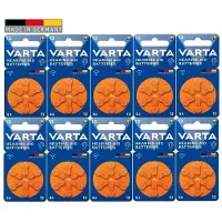 Varta Batterien , Zinc Air, Hearing Aid, 13, PR48, 1.4V, 10 Packungen a. 6 Stück