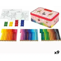 Faber-Castell Ballerina Filzstifte Set in Metallbox - 9 Bunte Marker