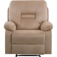 Beliani Sessel Beige Samt Elektrisch Verstellbar mit USB-Anschluss Relaxfunktion Modern Inustriell Wohnzimmer Arbeitszimmer Büro