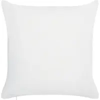 Beliani Gartenkissen 2er Set Blau / Weiß 45 x 45 cm Quadratisch Blättermotiv Blättermuster Outdoor Kissen für Garten Terrasse