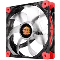 Thermaltake Luna 12 LED White, Ventilator, 12 cm, 1200 RPM, 20,7 dB, 50,44 cfm, Schwarz, Rot, Transparent