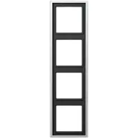 JUNG AL 2984 Abdeckrahmen 4-fach aluminium LS990