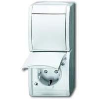 Busch-Jaeger 2601/6/20 EBW-54, Typ F, 2P+E, Weiß, IP44, 250 V, 16 A