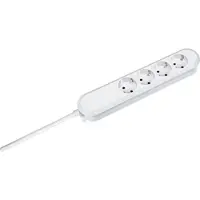 Bachmann SMART Steckdosenleiste 4x Schutzkontakt, weiß, 1,5 m