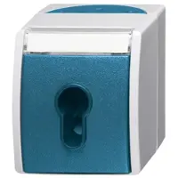 Busch-Jaeger 2733 SLW-53, 250 V, Blau, Grau, 7,4 cm, 5,5 cm, 8,3 cm