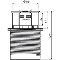 Kopp 229005011, 1,4 m, Drinnen, Typ F, IP20, 1,5 mm², Schwarz, Silber