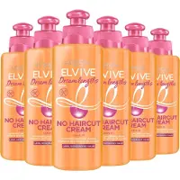L'Oréal L’Oréal Paris Elvive No Haircut Cream 6 x 200ml, Frauen, beschädigtes Haar, 1200 ml, Schutz, Glanz, Verstärkung, 1 Stück(e), Flasche