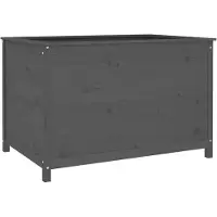 vidaXL Hochbeet Grau 119,5x82,5x78 cm Massivholz Kiefer