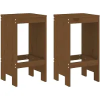 vidaXL Barhocker 2 Stk. Honigbraun 40x36x75 cm Massivholz Kiefer