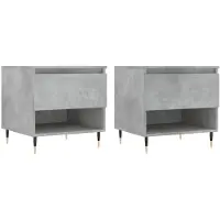vidaXL Couchtische 2 Stk. Betongrau 50x46x50 cm Holzwerkstoff