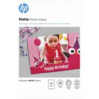 HP Fotopapier matt – 25 Blatt/10 x15 cm, Matt, 180 g/m², 10x15 cm, Weiß, 25 Blätter, Haus