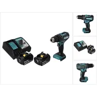 Makita DHP 485 RF Akku Schlagbohrschrauber 18 V 50 Nm Brushless + 2x Akku 3,0 Ah + Ladegerät
