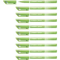 Stabilo Fineliner mit gefederter Spitze - SENSOR F - fein - 10er Pack - hellgrün